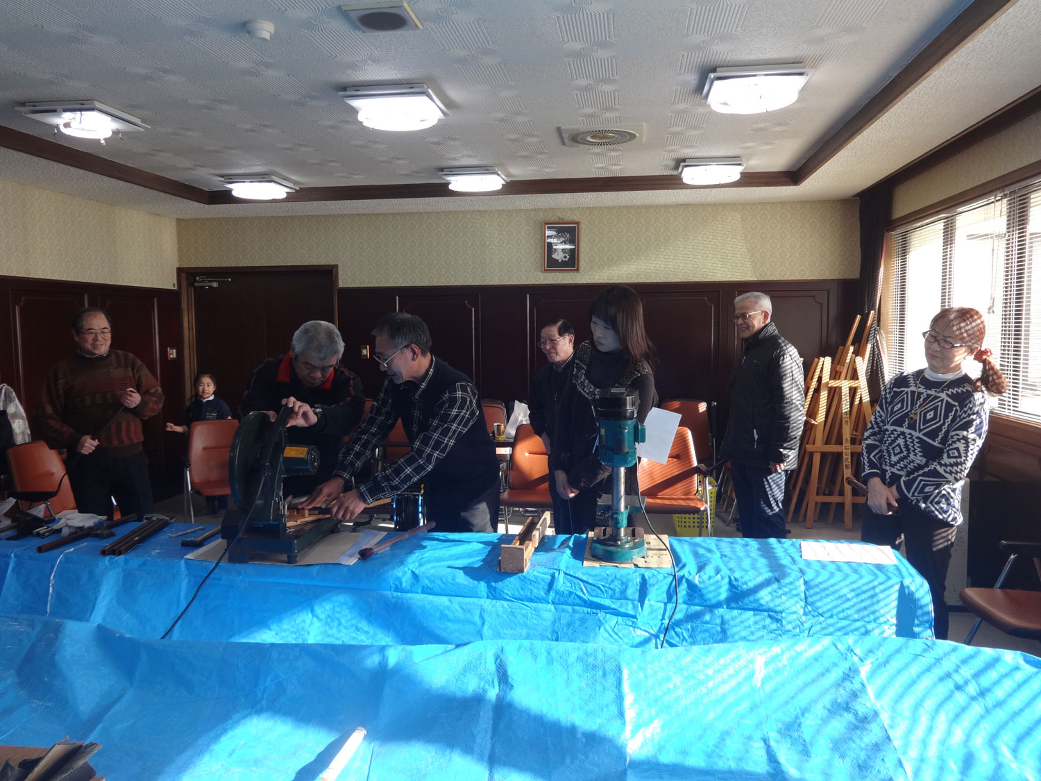 初開催！紫波町赤石公民館で尺八作り教室